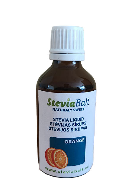 SteviaBalt stēvijas sīrups ar apelsīnu garšu, 50ml