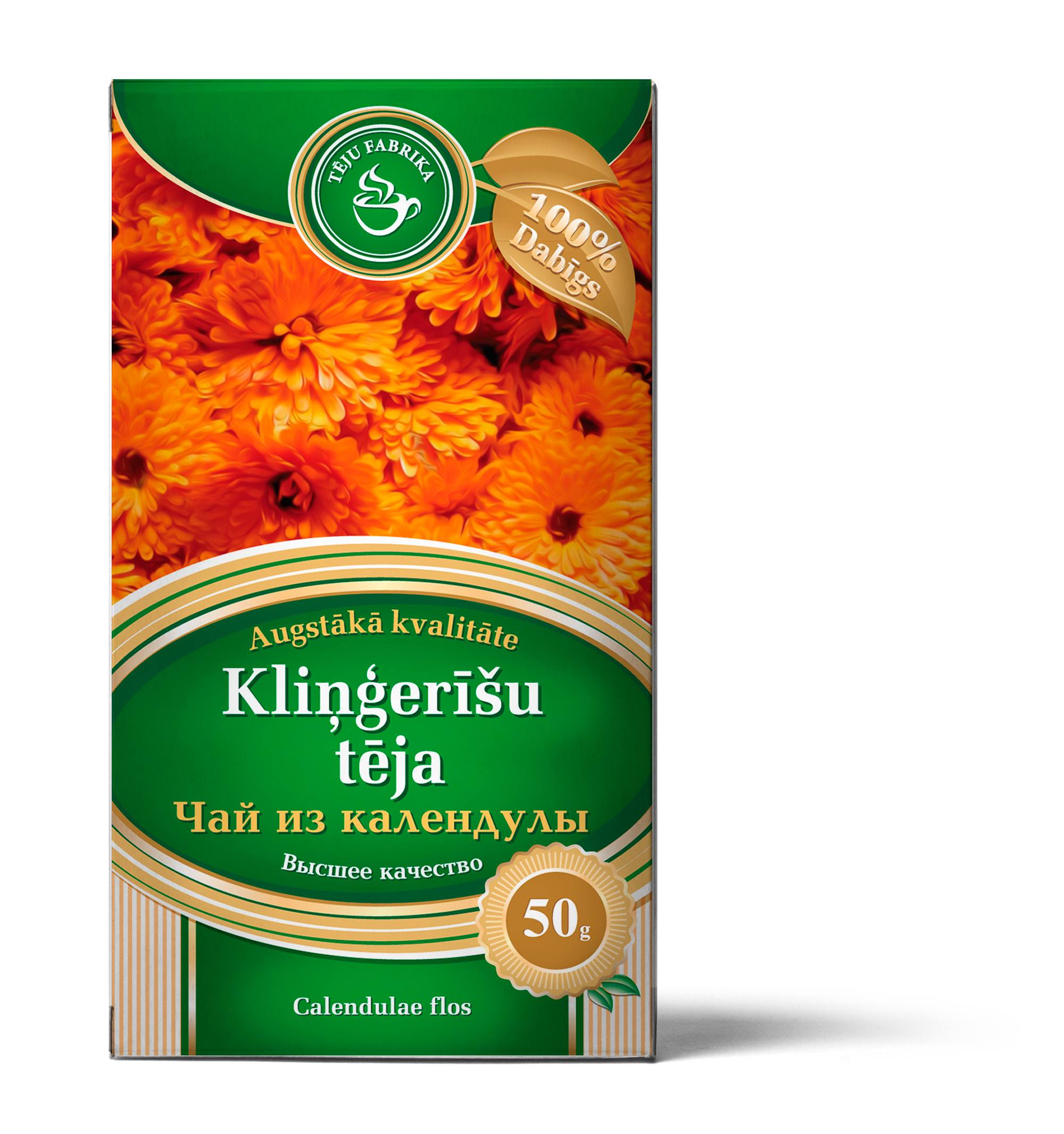 Tēju Fabrika kliņģerīšu tēja, 50g