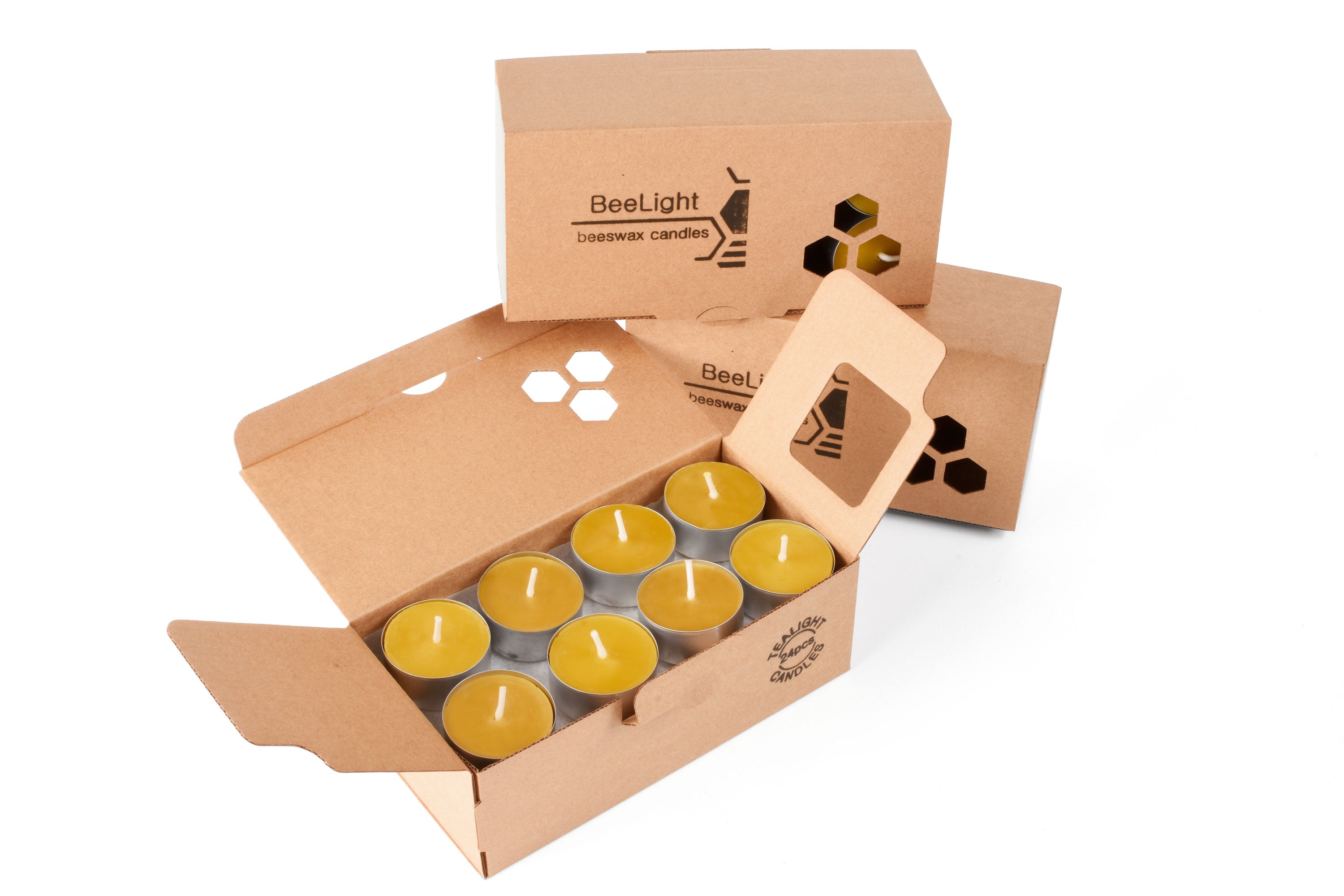 Emīlijas Bišu Vasks Bee Light komplekts bišu vaska tējas sveces, 24gb.