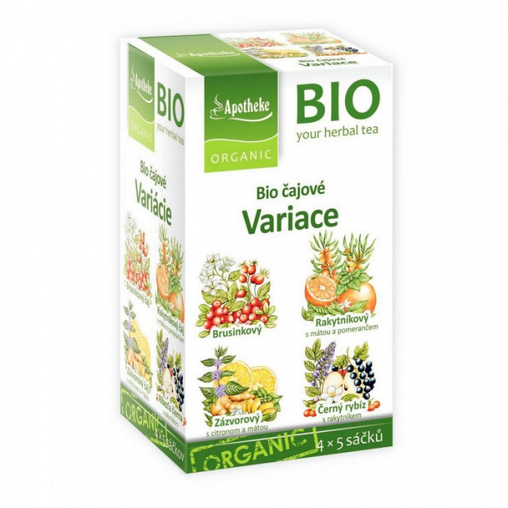 Apotheke BIO tēju asorti – 4 tēju veidi, 20 × 1,5 g