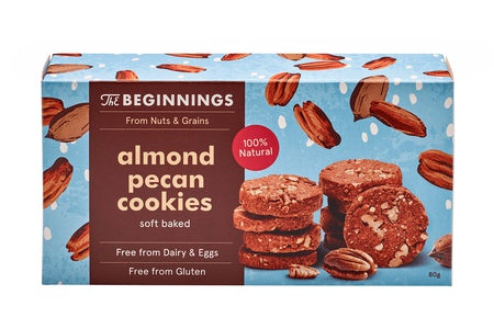 The Beginnings bezglutēna mandeļu cepumi ar pekanriekstiem, 80g