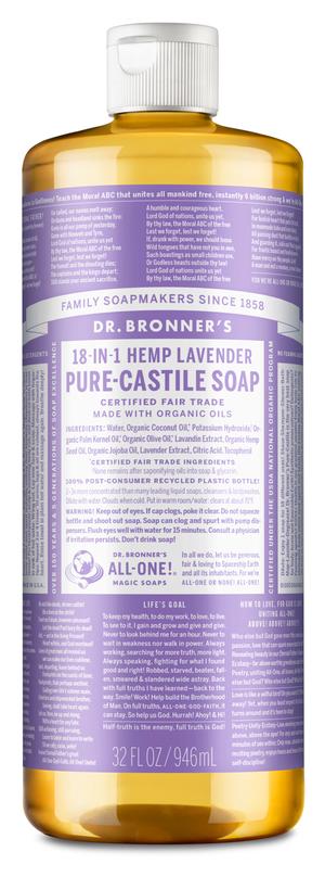 Dr. Bronner`s lavandas šķidrās ziepes, 945ml