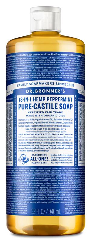 Dr. Bronner`s piparmētru šķidrās ziepes, 945ml