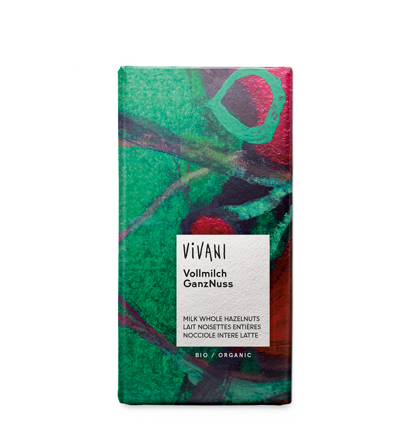 Vivani BIO pilnpiena šokolāde ar veseliem lazdu riekstiem, 100g