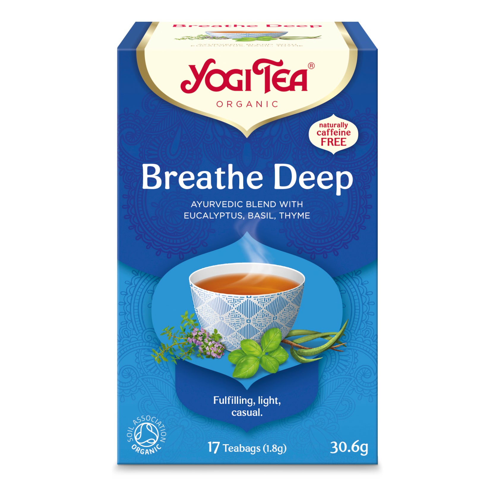 Yogi Tea BIO tēja vieglāki elpošanai "Breathe Deep", 17pac./30,6g