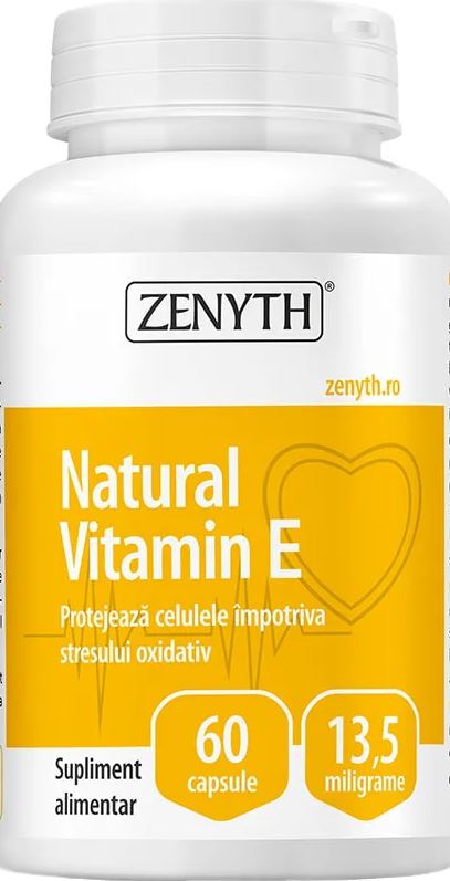 Zenyth uztura bagātinātājs Dabīgs vitamīns E, 60kaps.