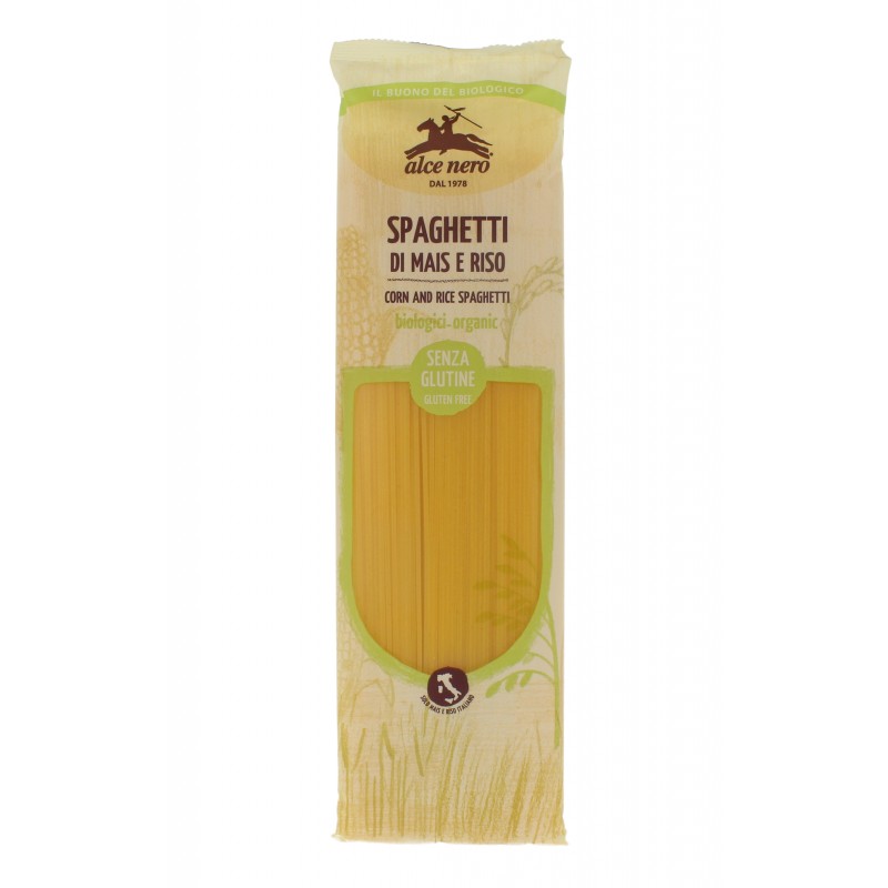 Alce Nero BIO bezglutēna kukurūzas un rīsu pasta / makaroni "Spaghetti", 250g