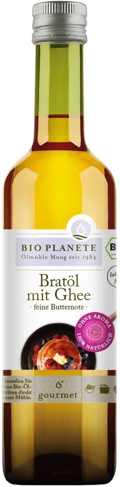Bio Planete BIO saulespuķu eļļa cepšanai ar ghī sviestu, 500ml