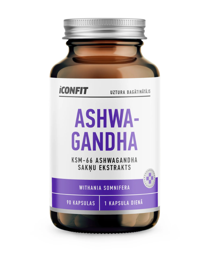 ICONFIT uztura bagātinātājs Ašvagandas (ashwagandha) ekstrakts, 90 kaps.