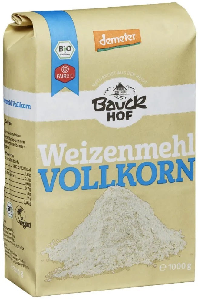 Bauckhof BIO pilngraudu kviešu milti, 1kg