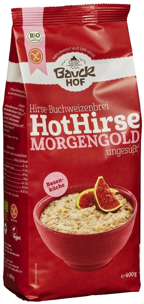 Bauckhof BIO bezglutēna ātri pagatavojama griķu un prosas putra, 400g