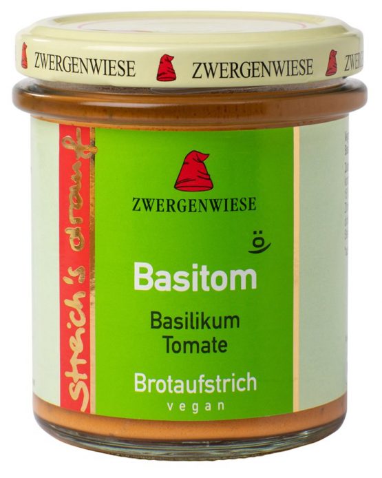 Zwergenwiese BIO krēms maizītēm “Basitom” ar baziliku un tomātiem, 160g