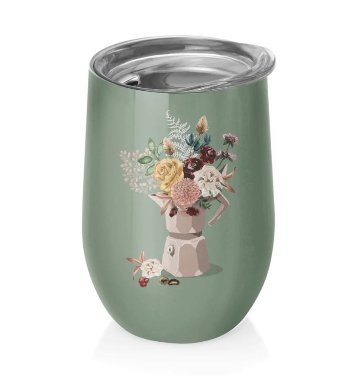 Chic Mic Bioloco termoglāze Mocca flowers, 420ml