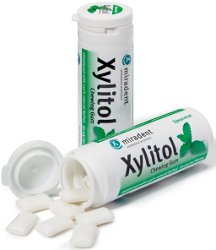 Miradent Xylitol citronmētras košļājamā gumija ar ksilitolu, 30gb