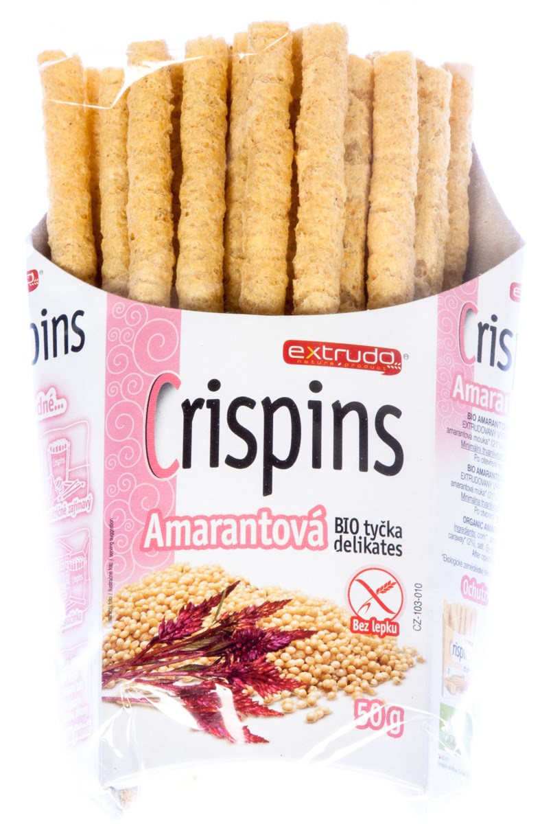 Extrudo BIO amaranta / kukurūzas nūjiņas ar sīpolu garšu, 50g