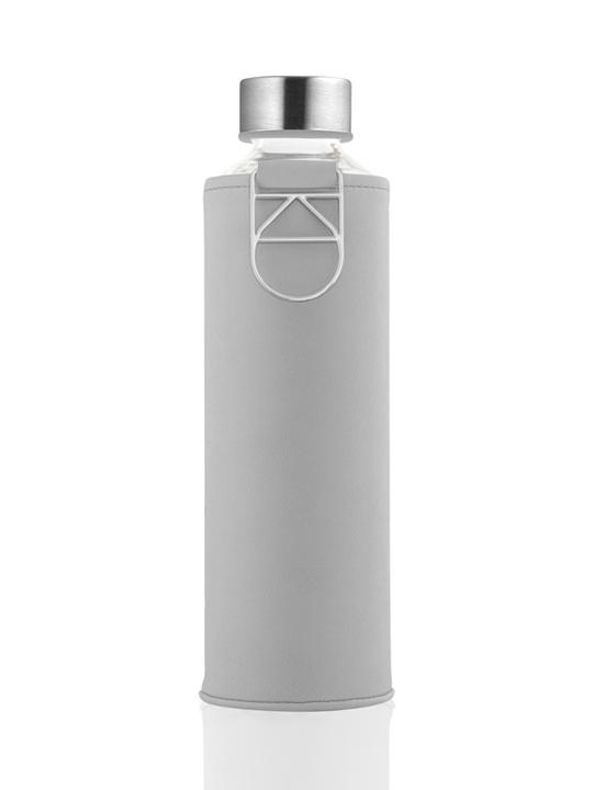 Equa Mismatch stikla ūdens pudele ar mākslīgās ādas apvalku Gray Dove, 750ml