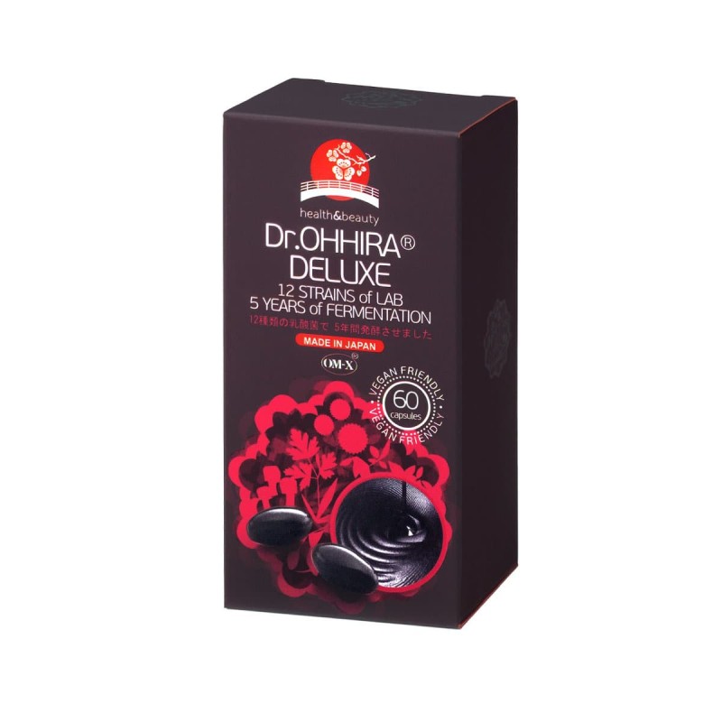 Dr.Ohhira Deluxe uztura bagātinātājs 12 pienskābo baktēriju celmu komplekss, 60 kaps.