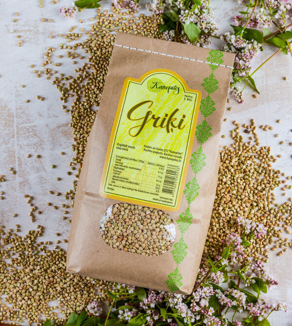 Kaņepītes BIO zaļie griķi, 1kg