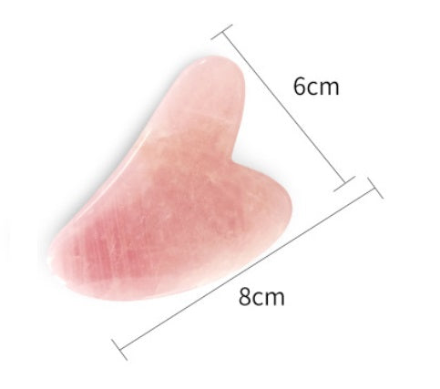AcuTop Gua Sha akmens rozā kvarcs sejas masāžai 6x8