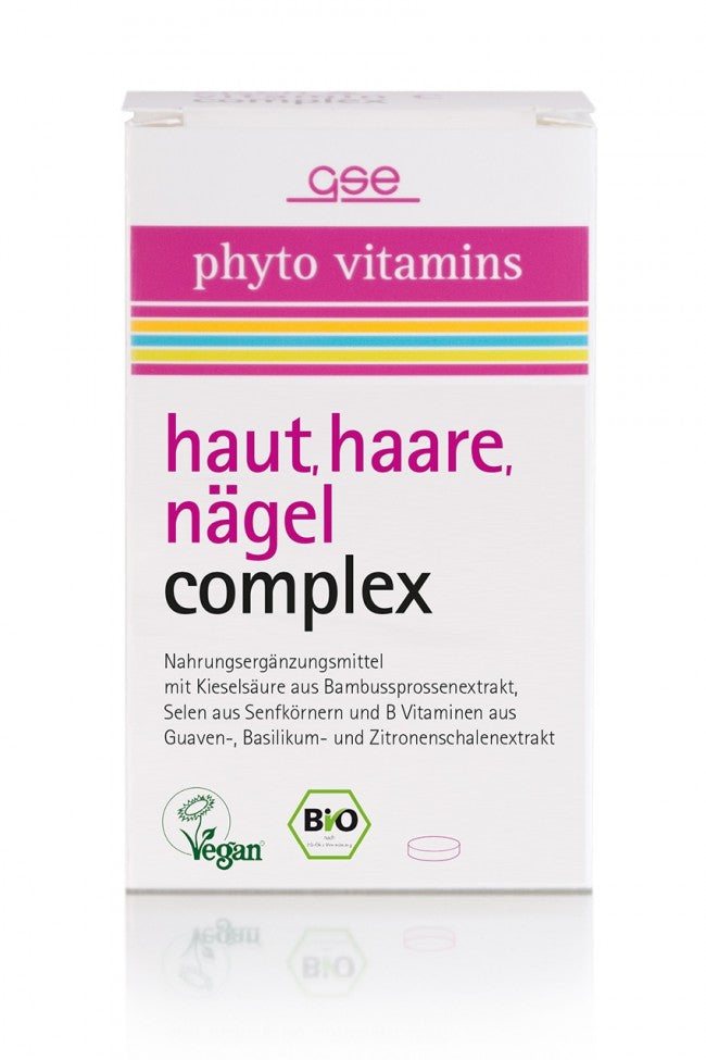 GSE Vertrieb Phyto Vitamins BIO komplekss ādai, matiem, nagiem, uztura bagātinātājs, 60 tabl.