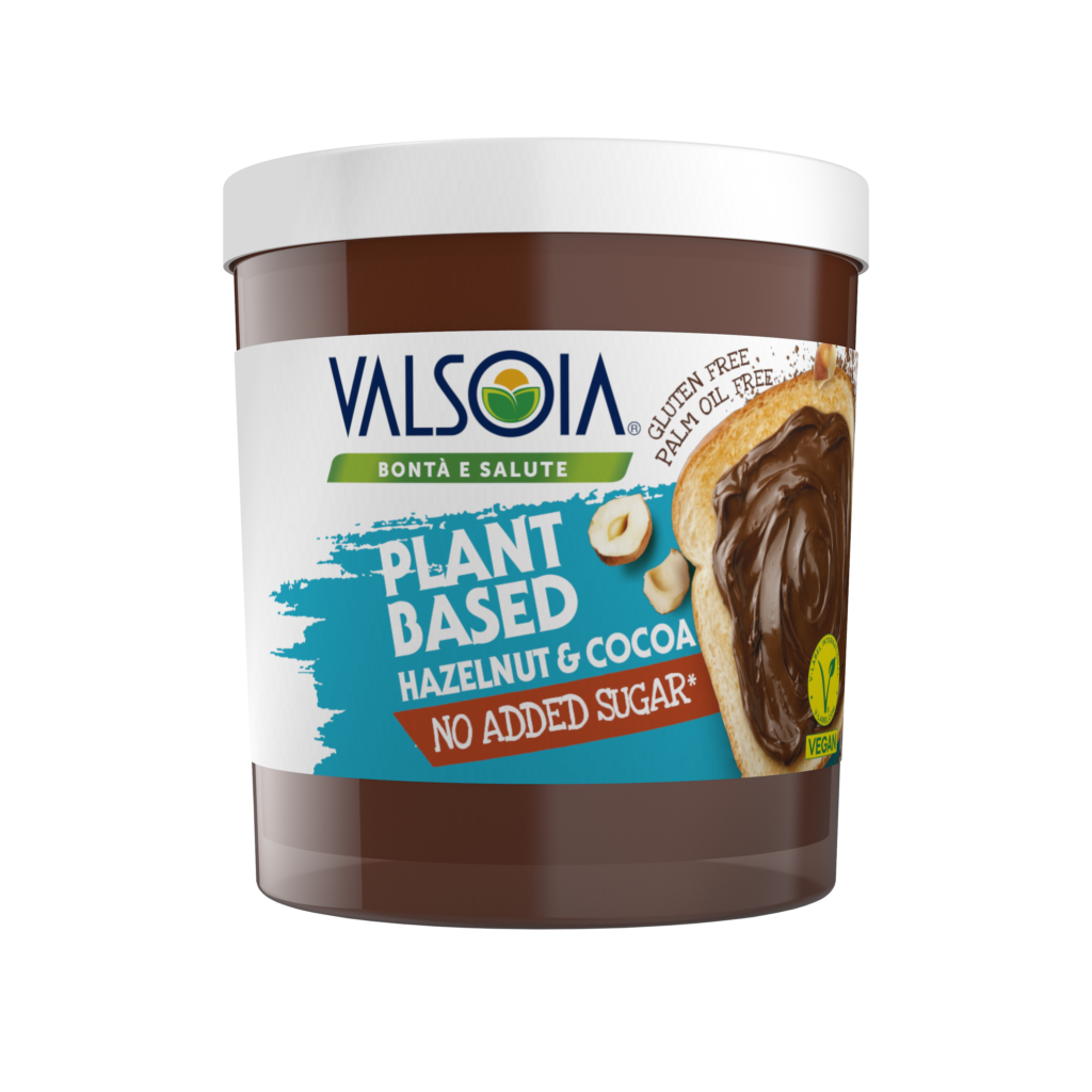 Valsoia bezglutēna  šokolādes un lazdu riekstu krēms bez pievienota cukura, 200g