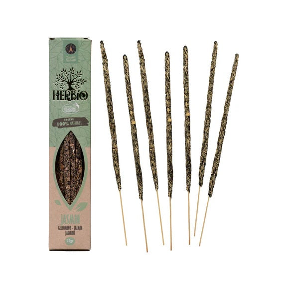 Herbio ar rokām darināti smaržkociņi ar jasmīna aromātu "Jasmine", 25g