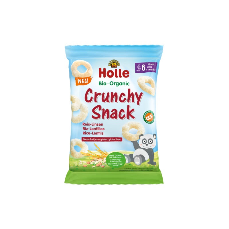 Holle BIO kraukšķīgās rīsu - lēcu uzkodas zīdaiņiem no 8 mēnešu vecuma, 25g