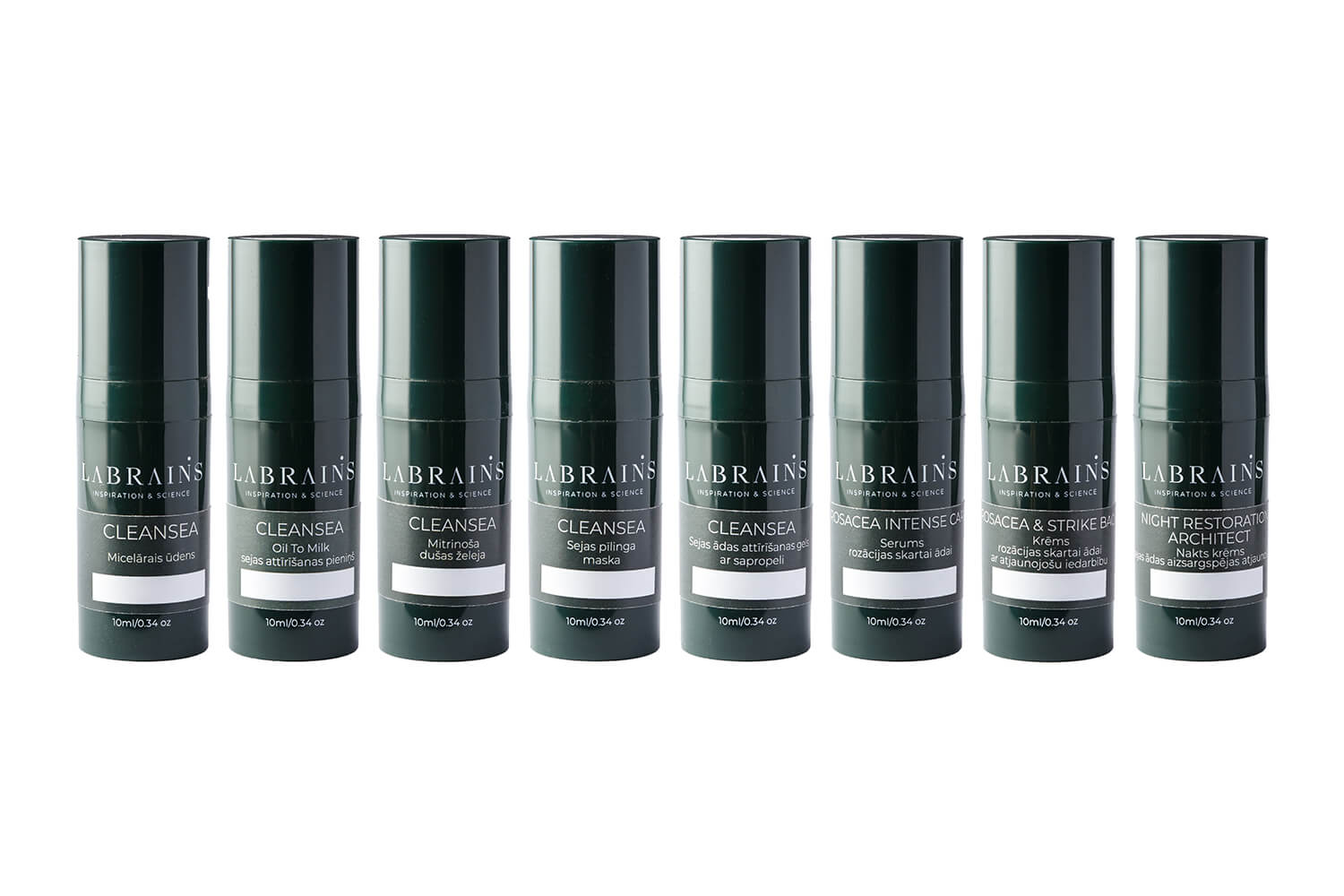 LABRAINS komplekts rozācijas skartai ādai, 8 x 10ml