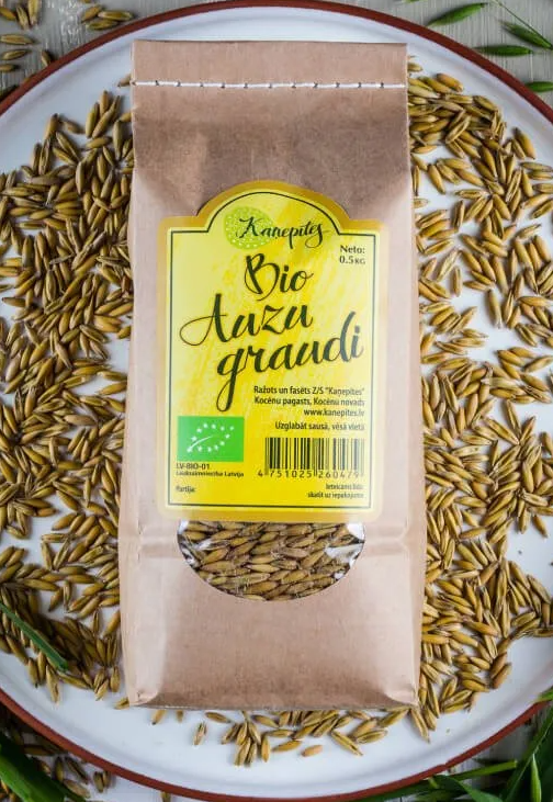 Kaņepītes BIO auzu graudi, 500g