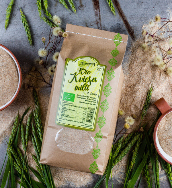 Kaņepītes BIO kviešu milti 2. šķira, 1kg