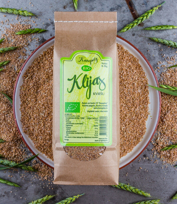Kaņepītes BIO kviešu klijas, 200g