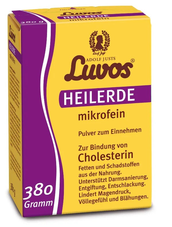 Luvos Heilerde microfein Cholesterin dzeramā māla pulveris, 380g
