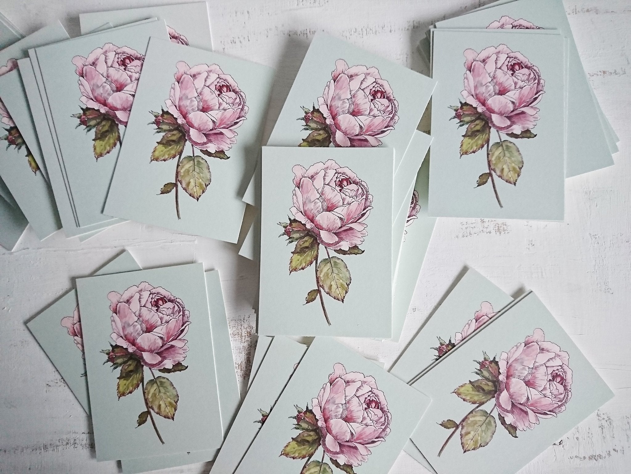 Mydesignpictures kartīte 10*7 cm Vintage Rose