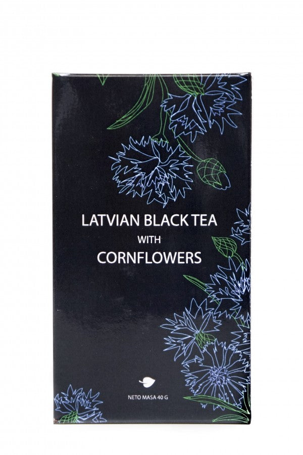 3x9 Zālītes BIO Latvijas melnā tēja (ugunspuķe) ar rudzupuķēm, 40g