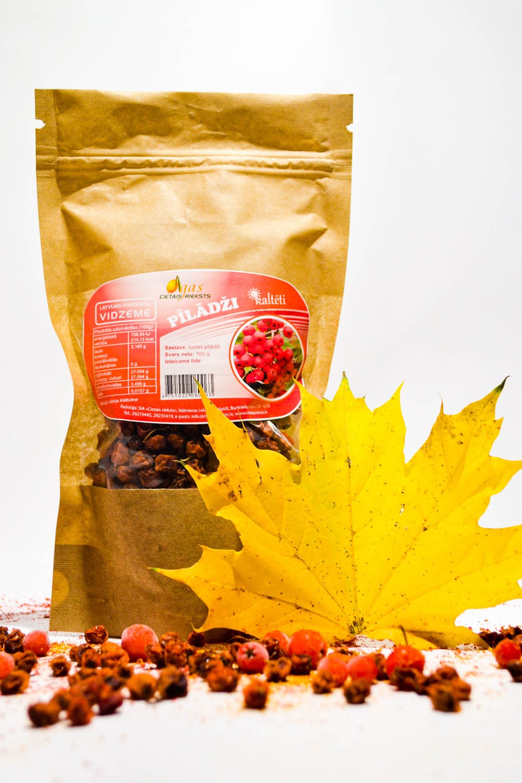 Cietais rieksts kaltēti pīlādži, 100g