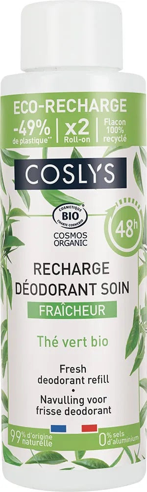 Coslys 48h dezodorants uzpilde atsvaidzinošs ar zaļo tēju, 100ml