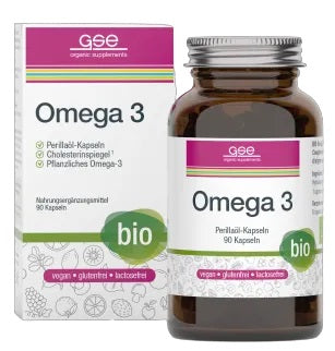 GSE Vertrieb BIO Omega 3 uztura bagātinātājs ar perillas eļļu, 90 kaps.