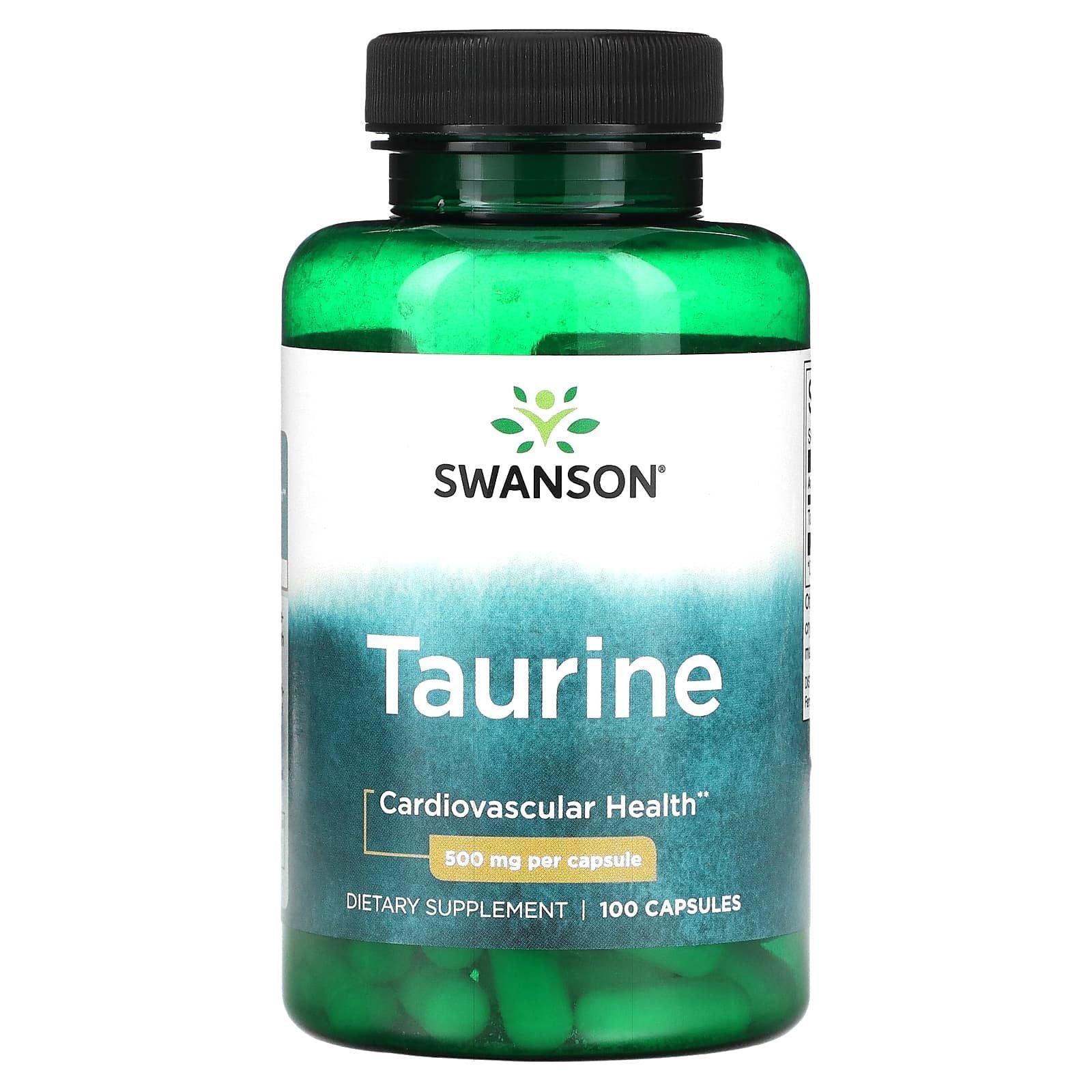 Swanson uztura bagātinātājs Taurīns (taurine) 500mg, 100 kaps.