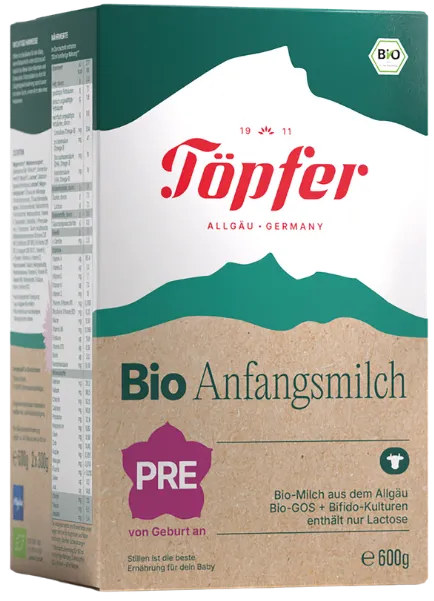 Topfer BIO PRE sākuma piena maisījums zīdaiņiem, līdz 6 mēn. vecumam, 600g