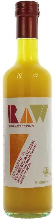 Raw Health BIO nefiltrēts ābolu sidra etiķis ar kurkumu un ingveru, 500ml