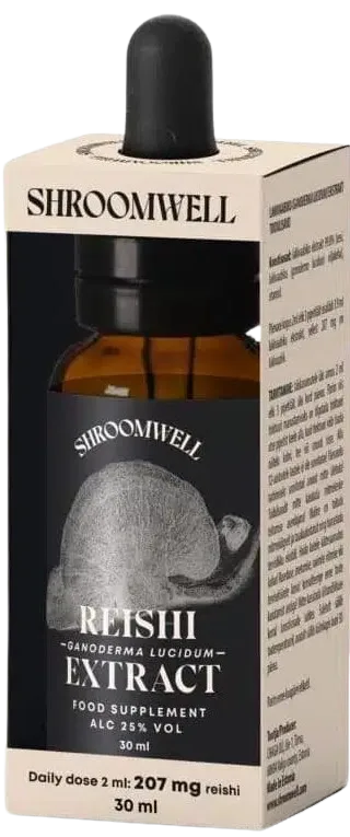 Shroomwell BIO uztura bagātinātājs Reiši sēnes Ganoderma lucidum ekstrakts, 30ml