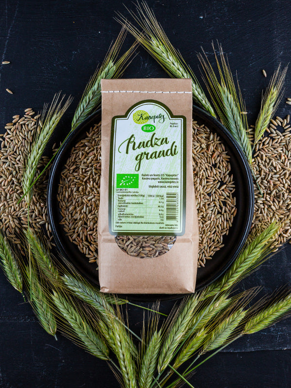 Kaņepītes BIO rudzu graudi, 500g