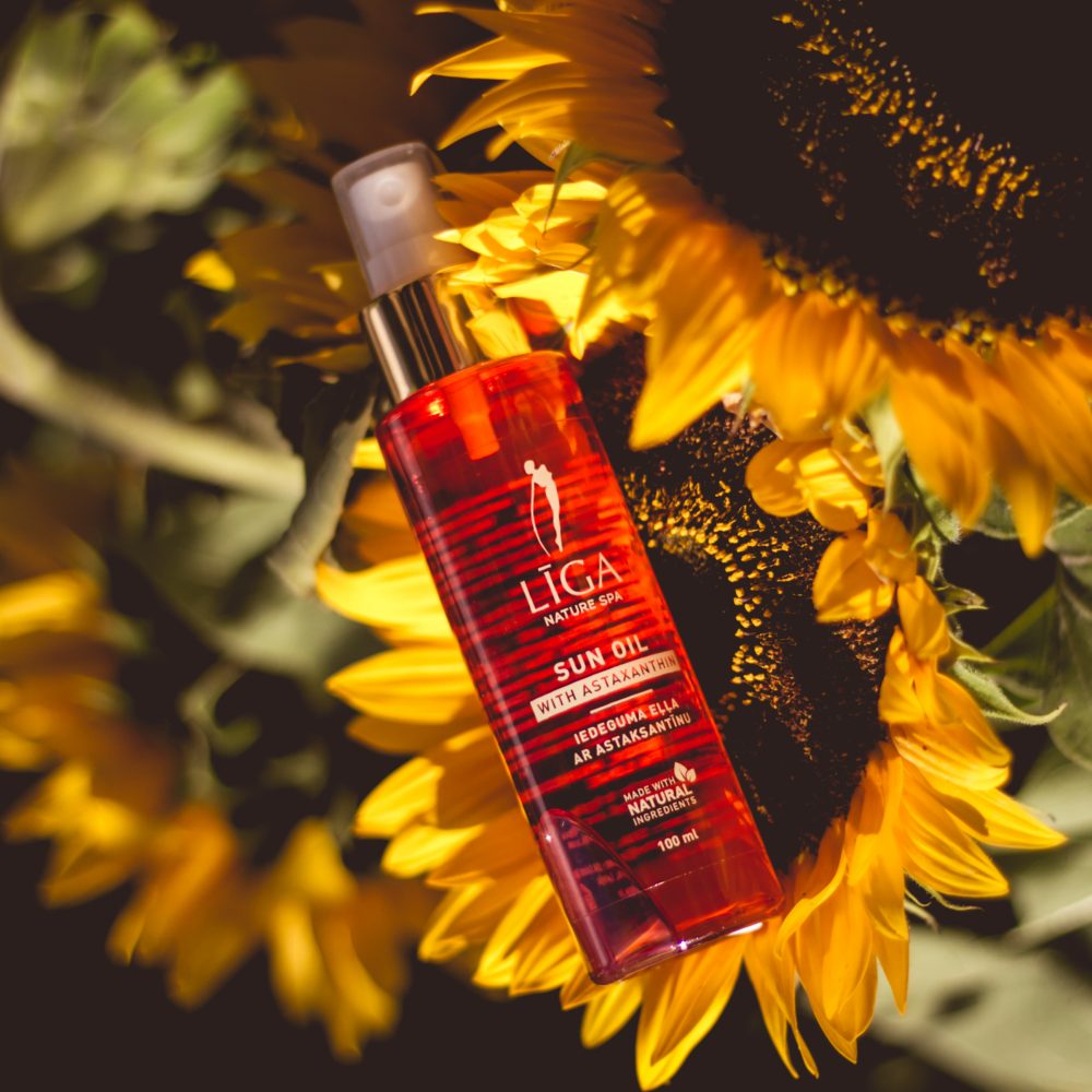 Līga Nature SPA iedeguma eļļa ar superantioksidantu astaksantīnu, 100ml