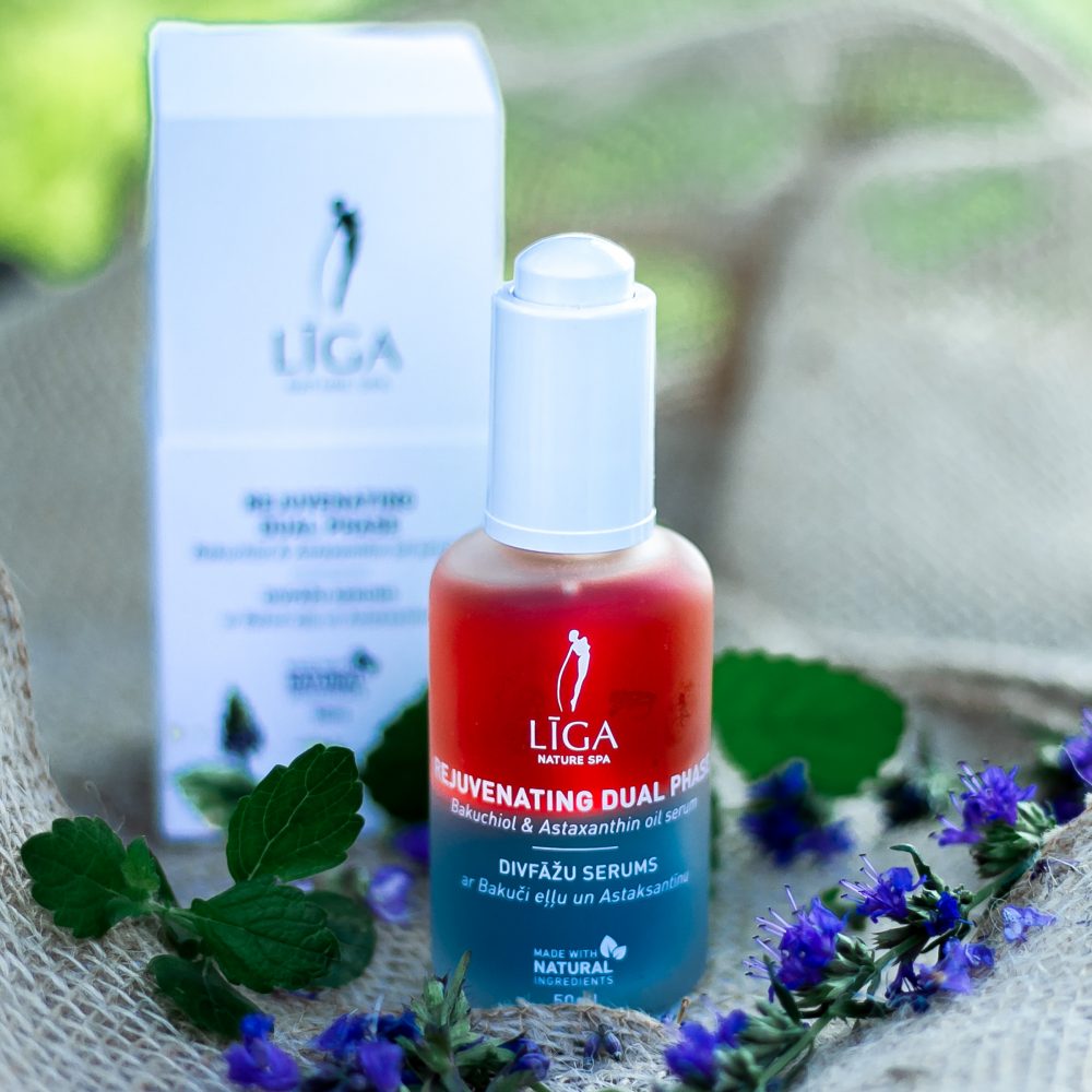 Līga Nature SPA 2 fāžu serums ar bakuči eļļu un astaksantīnu, 50ml