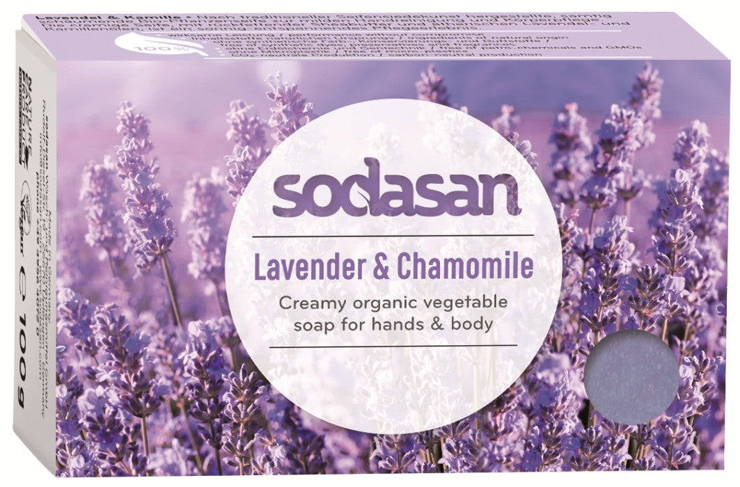 Sodasan krēmziepes ar lavandas un kumelītes aromātu, 100g