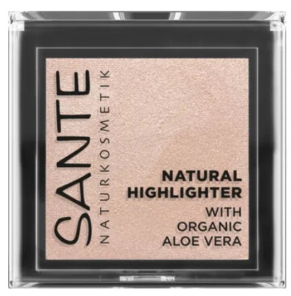 Sante kompaktais atstarojošais pūderis (highlighter) Glowy Rose 02, 7g