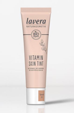 Lavera Vitamin Skin Tint tonējošs sejas krēms ar vitamīniem un alveju, Tanned 03, 30ml