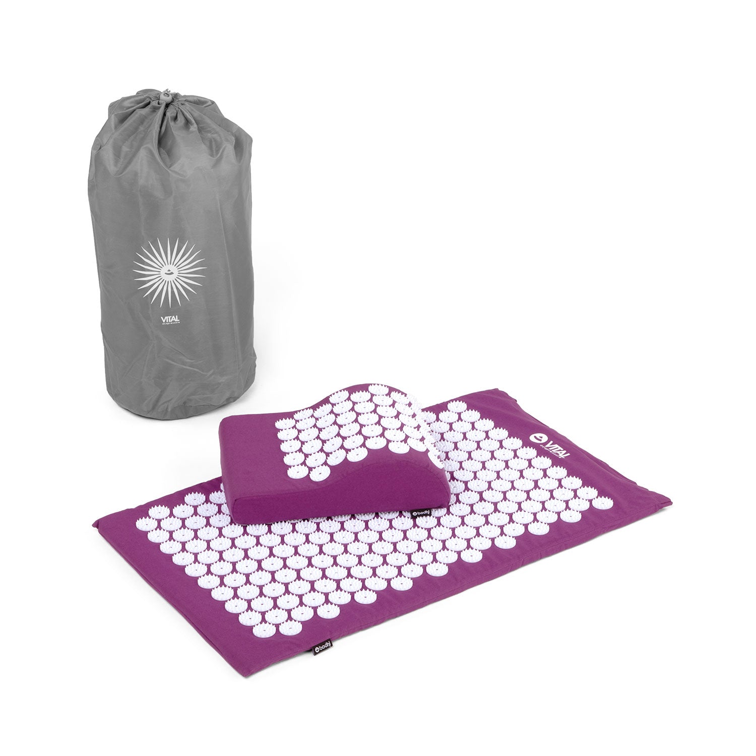 Bodynova akupresūras masāžas paklājs + spilvens Vital V, 74x44cm