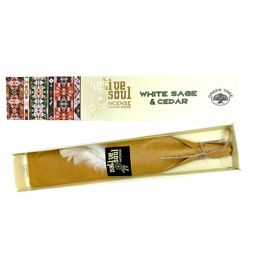 Green Tree Native Soul smaržkociņi "White Sage & Cedar", 15g