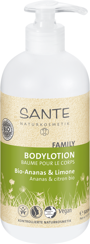 Sante Family ķermeņa losjons ar bio ananāsu un citronu, 500ml